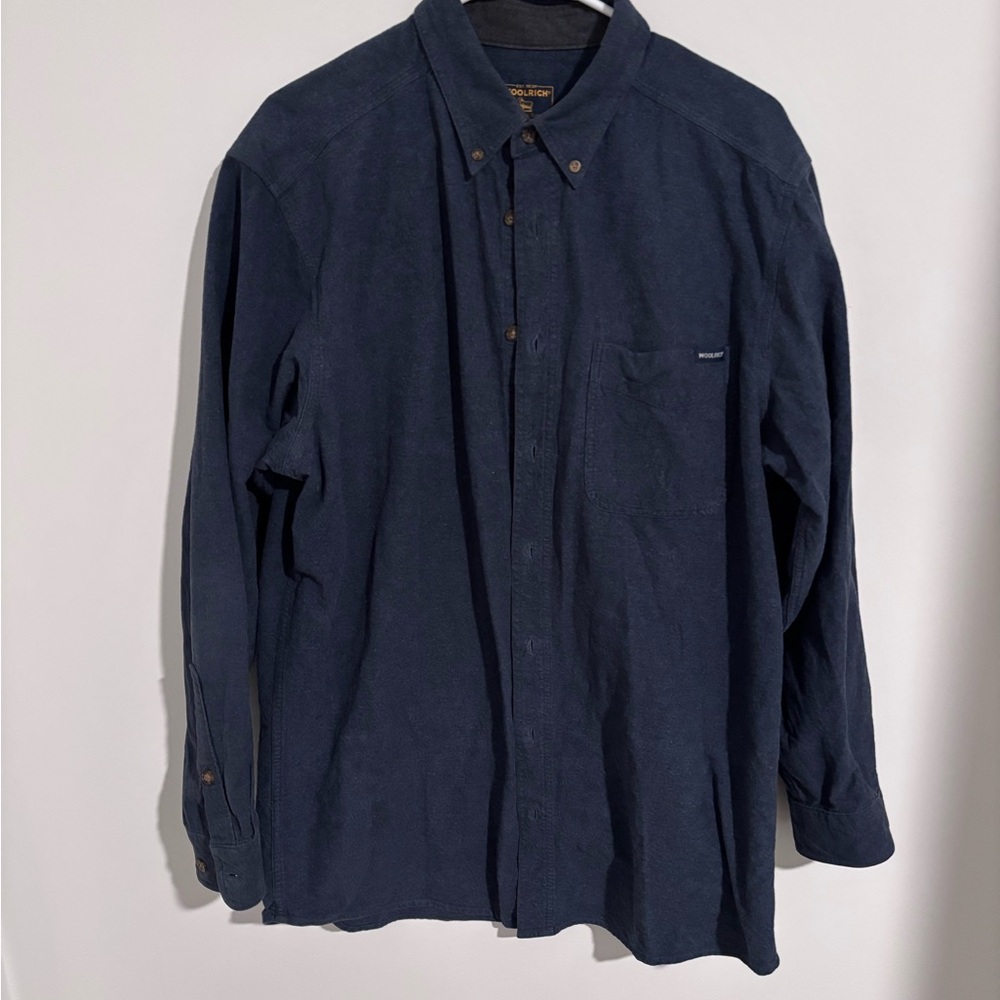 Woolrich Dark Blue Casual Button-Down Shirt